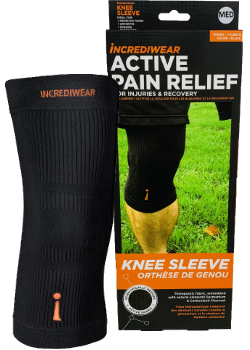 Unisex Knee Sleeve (Black, Med) - 1 Sleeve