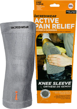 Unisex Knee Sleeve (Grey, 3XL) - 1 Sleeve