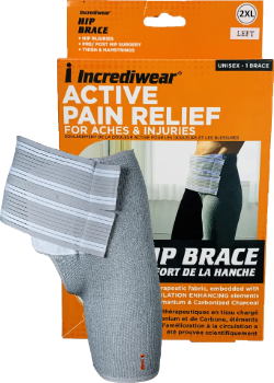 Unisex Left Hip Brace (Grey, XL) - 1 Brace