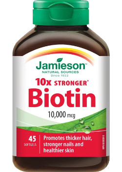 Buy Jamieson BIOTIN 10,000MCG – 45 SOFTGELS at 