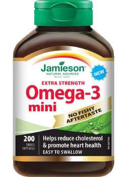 Omega-3 Mini Extra Strength (No Fishy Aftertaste) - 200 Softgels