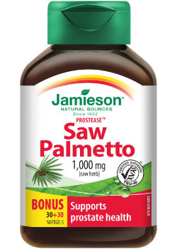 Saw Palmetto 1,000mg - 30 + 30 Softgels BONUS