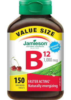 Vitamin B-12 Methylcobalamin (Cherry) 1,000mcg - 150 Sublingual Tabs