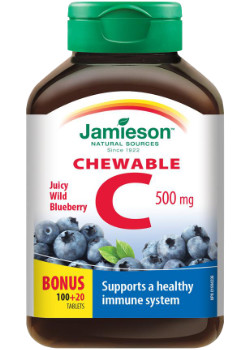 Vitamin C Chewable 500mg (Wild Blueberry) - 120 Tabs