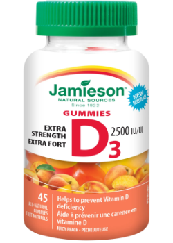 Extra Strength D3 2,500iu (Juicy Peach) - 45 Gummies