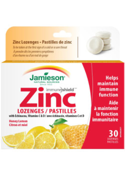 Zinc With Echinacea Vitamin C And Vitamin D (Honey Lemon) - 30 Lozenges