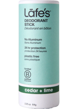 Deodorant Plastic-Free Stick (Cedar & Lime) - 64g