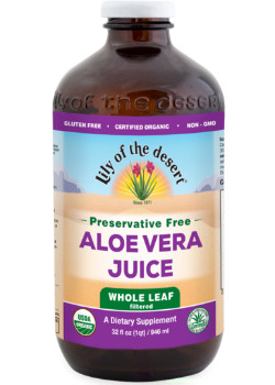 Aloe Vera Juice (Whole Leaf Juice Glass Bottle) 100% - 946ml