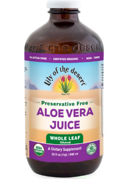 Aloe Vera Juice (Whole Leaf Juice Glass Bottle) 100% - 946ml 