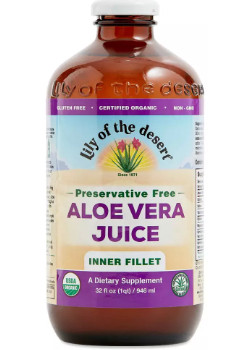 Aloe Vera Juice (Inner Fillet Glass Bottle) 100% Preservative Free (Glass Bottle) - 946ml