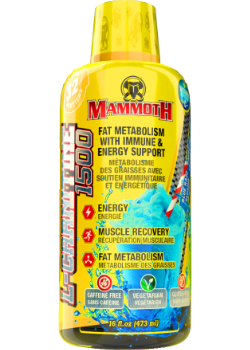 Mammoth L-Carnitine 1500 (Blue Razz Slushie) - 473ml