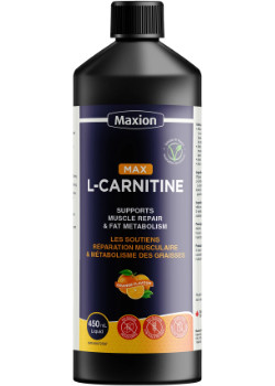 Maxion L-Carnitine 1500mg with Vitamin B5 to Aid in Muscle Recovery After Exercise Orange Flavour 450 ml (1)