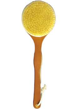 Bath Brush With Natural Bristles (Round) - 1 Brush