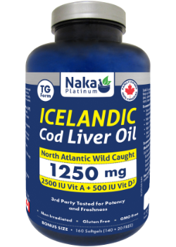 Icelandic Cod Liver Oil 1250mg - 160 Softgels