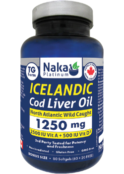 Icelandic Cod Liver Oil 1250mg - 80 Softgels