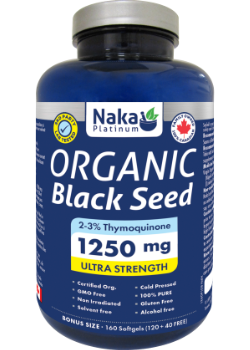 Platinum Organic Black Seed 1,250mg Ultra Strength - 160 Softgels