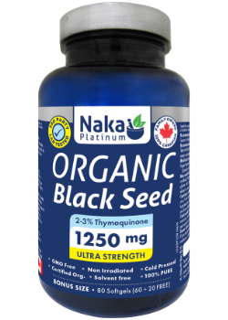 Platinum Organic Black Seed 1,250mg Ultra Strength - 80 Softgels