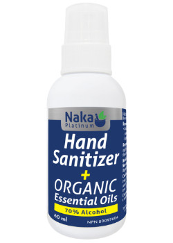 Hand Sanitizer + Organic Essential Oil (70% Alcohol) - 60ml - Naka Hand Sanitizer + Organic Essential Oil (70% Alcohol) - 60ml - Naka