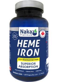Heme Iron (Bovine Source) - 45 + 15 Caps BONUS