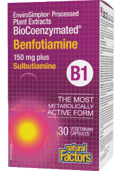 BioCoenzymated Vitamin B-1 Benfotiamine 150mg Plus Sulbutiamine - 30 V-Caps
