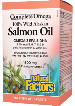 CompleteOmega Salmon Oil 1,300mg - 180 Clear Enteric Softgels