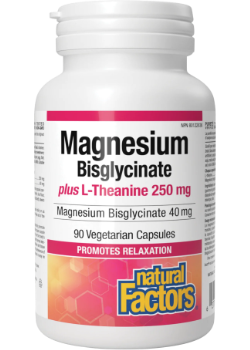 Magnesium Bisglycinate 40mg Plus L-Theanine 250mg - 90 V-Caps