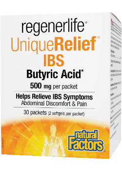RegenerLife UniqueRelief IBS Butyric Acid 500mg - 30 Packets