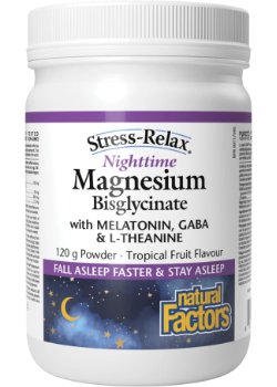 Stress-Relax Nighttime Magnesium Bisglycinate (Tropical Fruit) - 120g
