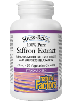 Stress-Relax Saffron Extract (100% Pure) 28mg - 60 V-Caps