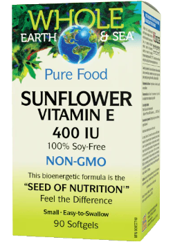 Whole Earth & Sea Pure Food Sunflower Vitamin E 400iu - 90 Softgels