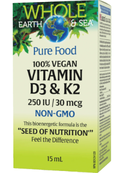Whole Earth & Sea Pure Food Vegan D3 & K2 - 15ml