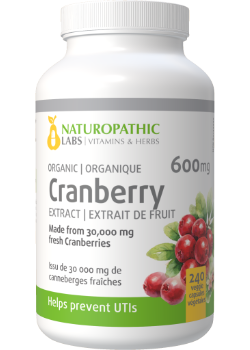 Cranberry Extract 600mg (Organic) - 240 V-Caps