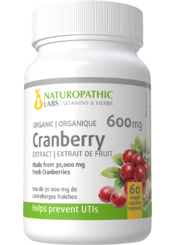 Cranberry Extract 600mg (Organic) - 60 V-Caps
