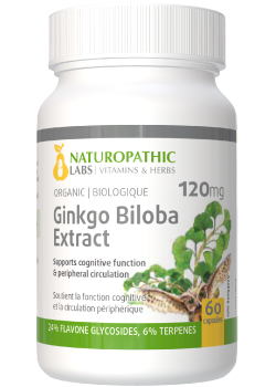 Ginkgo Biloba Double Strength (Organic) 120mg - 60 Caps