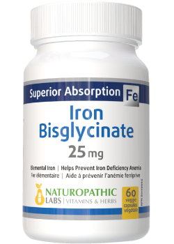 Iron Bisglycinate 25mg - 60 Caps