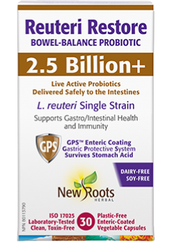 Reuteri Restore Bowel-Balance Probiotic (2.5 Billion+) - 30 V-Caps