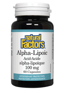 Alpha Lipoic Acid 100mg - 60 Caps - Natural Factors Alpha Lipoic Acid 100mg - 60 Caps - Natural Factors