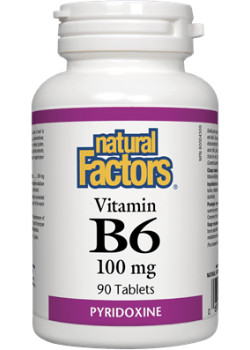 Natural Factors B6 Pyridoxine HCl -- 100 mg - 90 Tablets