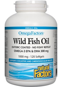 Omega - 3 Wild Triple Fish Oil 300mg - 60 Softgels - Natural Factors