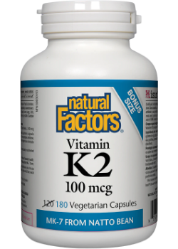 Vitamin K2 100mcg (Mk-7) - 180 V-Caps BONUS