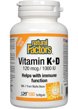 Vitamin K + D - 180 Softgels BONUS