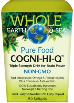 Whole Earth & Sea Pure Food Cogni - Hi - Q - 60 Softgels - Natural Factors