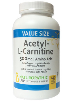 Acetyl - L - Carnitine 500mg - 240 V-Caps - Naturopathic Labs
