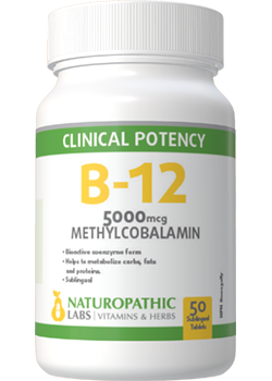 B-12 Methylcobalamin 5,000mcg Sublingual - 50 Lozenges