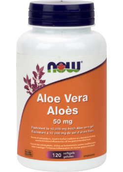 Aloe Vera 50mg (Formerly Aloe 200:1 25mg Extract ) - 120 Softgels - Now