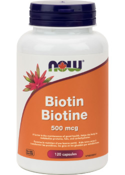 Biotin 500mcg - 120 Caps - Now