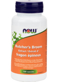 Butchers Broom 100mg - 100 Caps - Now