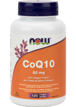 Coq10 60mg W/ Omega - 3 Fish Oil - 120 Softgels - Now