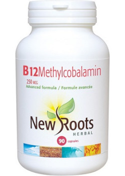 New Roots B12 Methylcobalamine 250mcg - 90 Caps - New Roots