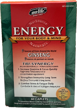 Energy - 60 Caplets - Nu Life